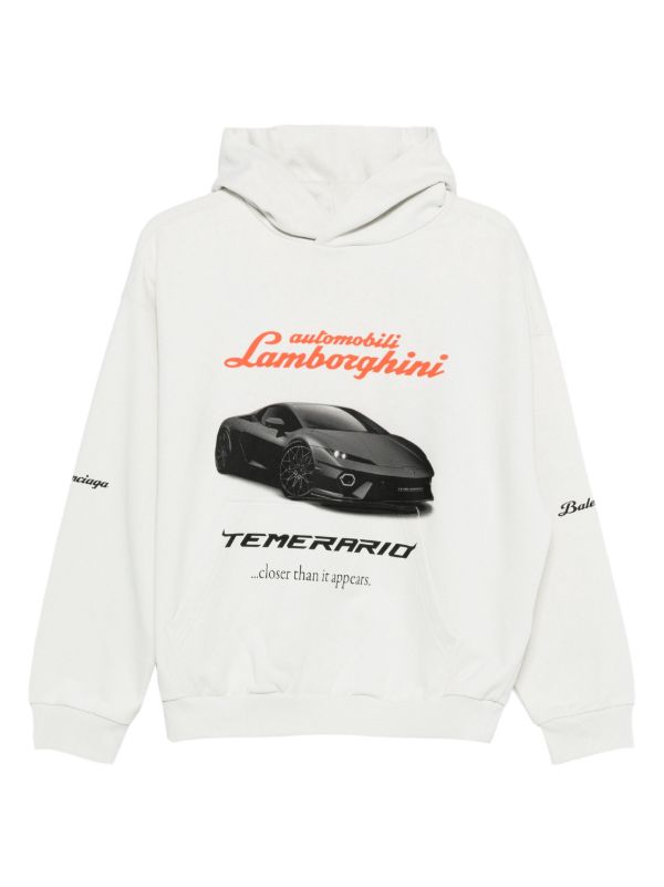 Balenciaga x Automobili Lamborghini graphic-print hoodie | Browns Hoodies