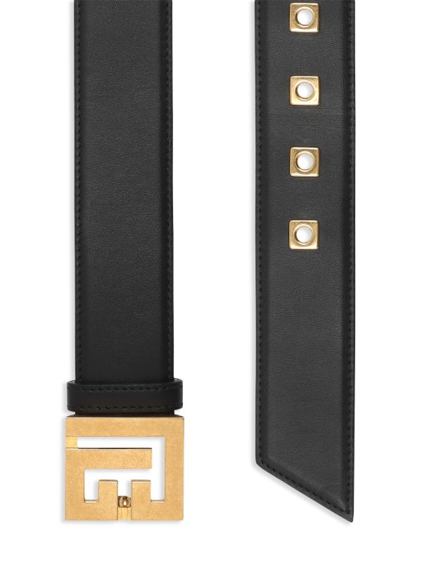 Balmain Black Logo-Appliqué Leather Belt | Browns Belts