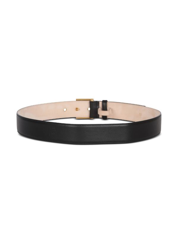 Balmain Black Logo-Appliqué Leather Belt | Browns Belts