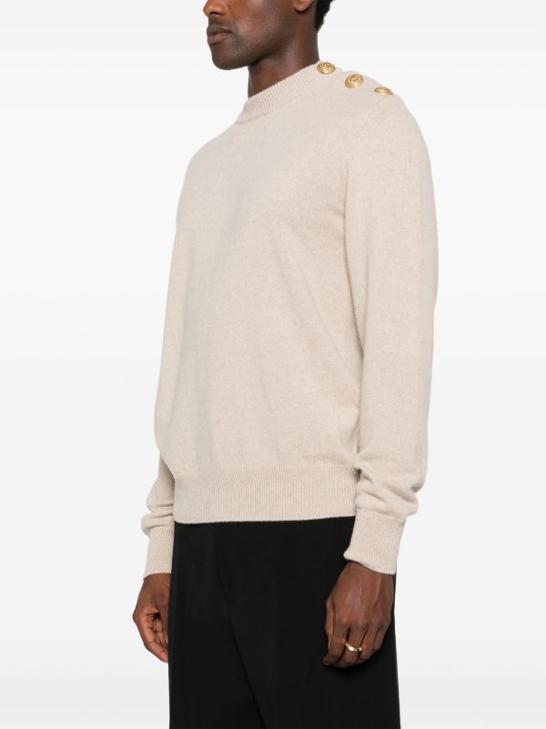 Balmain Buttoned Sweater | Browns Knitted Sweaters