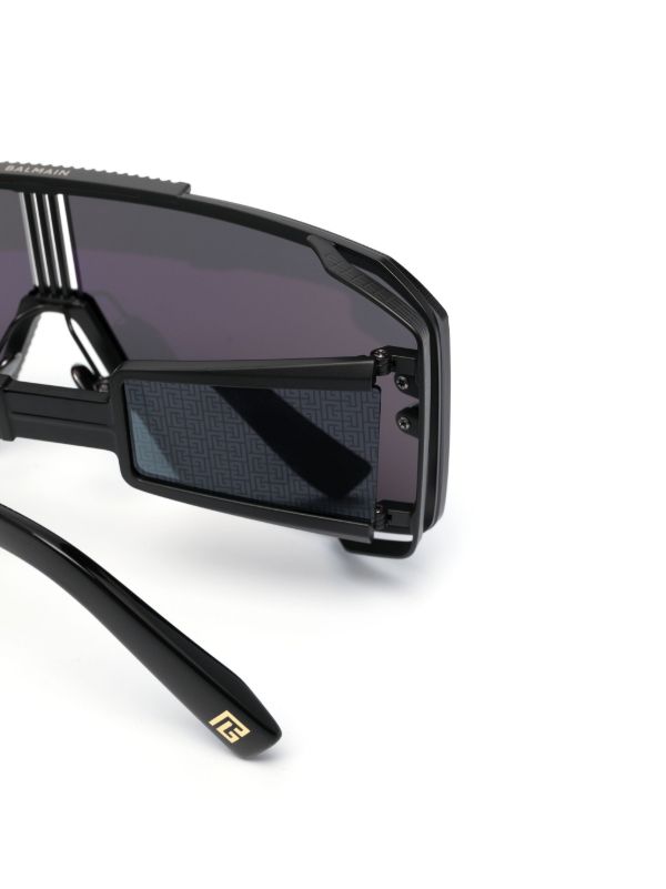 Balmain Eyewear Black Le Masque Mask-Frame Sunglasses | Browns Sunglasses