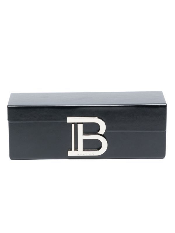 Balmain Eyewear Black Titan Pilot-Frame Sunglasses | Browns Sunglasses