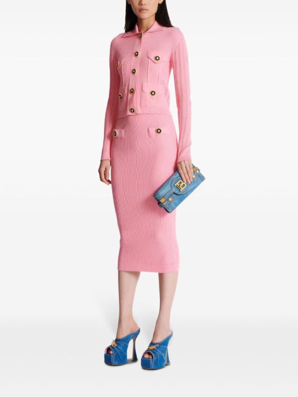 Balmain Knitted Midi Skirt | Browns Knitted Skirts