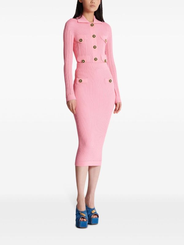 Balmain Knitted Midi Skirt | Browns Knitted Skirts