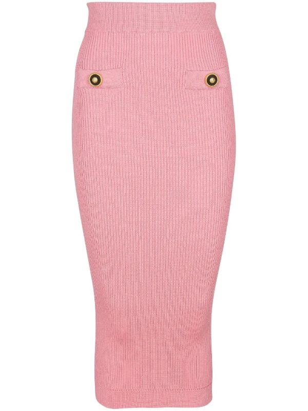 Balmain Knitted Midi Skirt | Browns Knitted Skirts