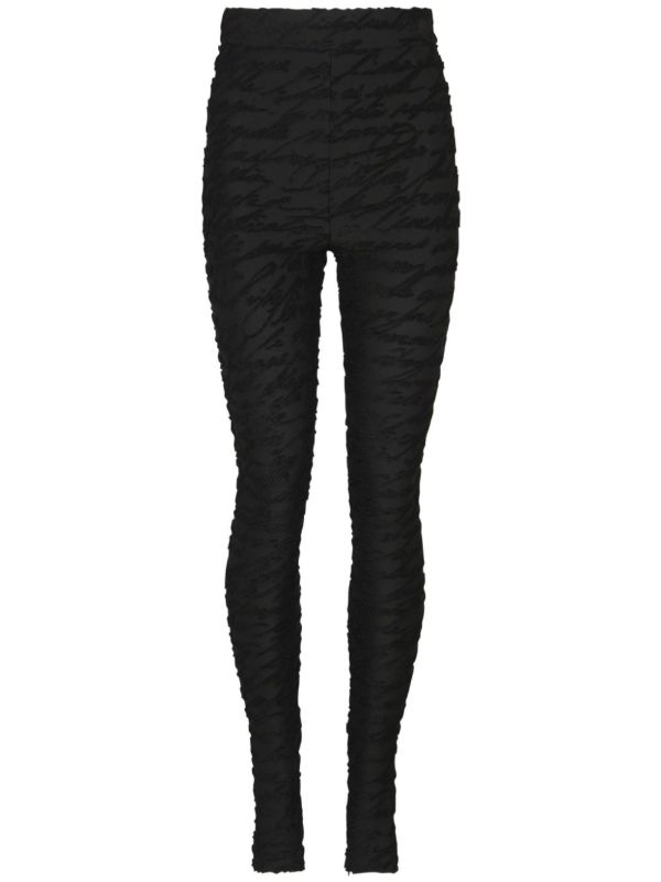 Balmain Monogram-Jacquard Leggings | Browns Leggings