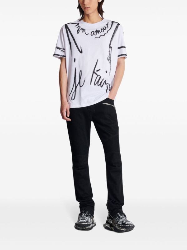 Balmain Slim-Fit Biker Jeans | Browns Skinny Jeans