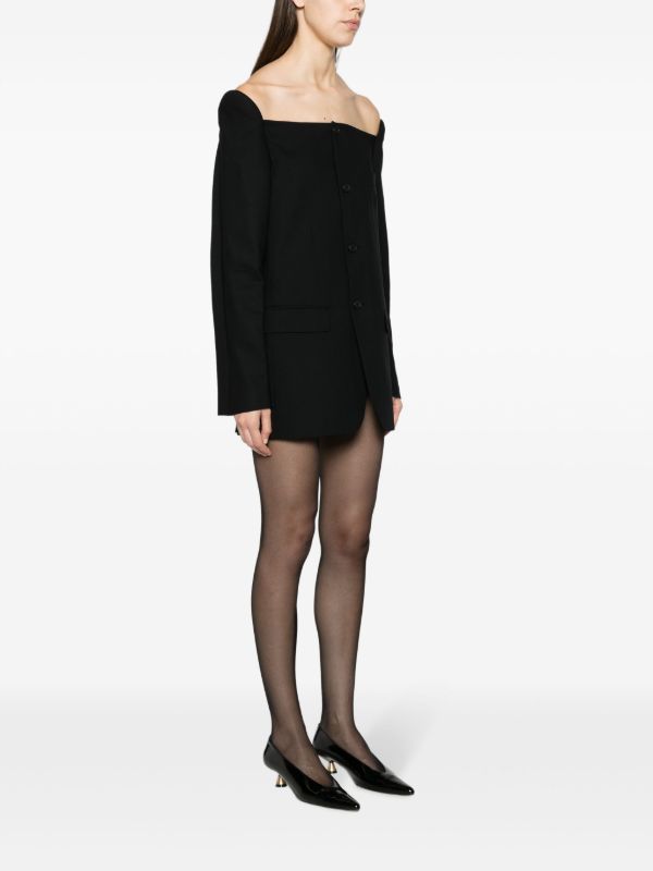 BETTTER Black Blazer Wool Mini Dress | Browns Cocktail & Party Dresses