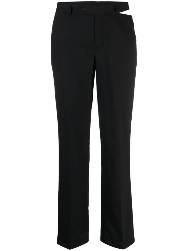 BETTTER black straight-leg wool trousers | Browns Suit Trousers