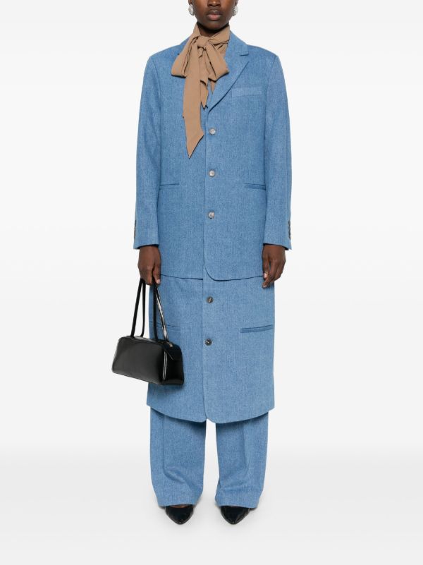 BETTTER Blue Cotton Coat | Browns Single Breasted Coats