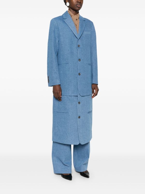 BETTTER Blue Cotton Coat | Browns Single Breasted Coats