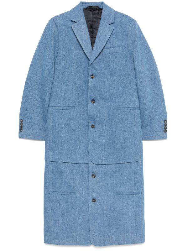 BETTTER Blue Cotton Coat | Browns Single Breasted Coats