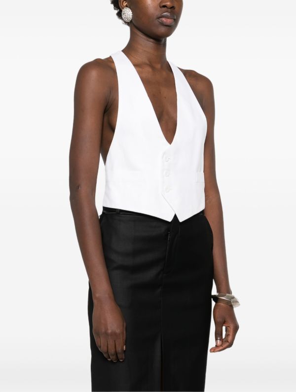 BETTTER White Nan Waistcoat | Browns Waistcoats & Gilets