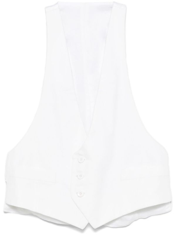 BETTTER White Nan Waistcoat | Browns Waistcoats & Gilets