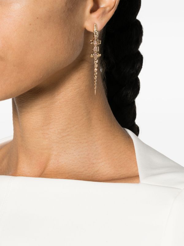 Bibi Van Der Velden 18K Yellow Gold Alligator Vertebrae Bite Tsavorite Earring | Browns Fine Earrings