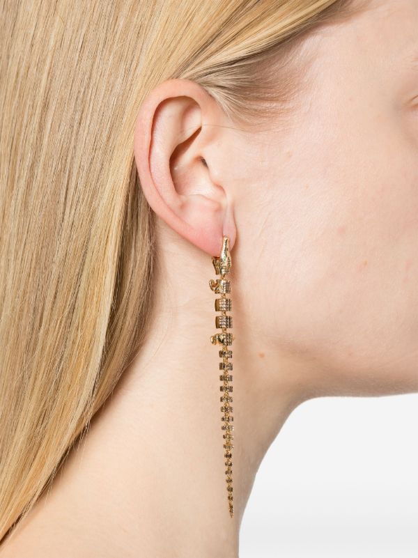 Bibi Van Der Velden 18K Yellow Gold Alligator Vertebrae Bite Earring | Browns Fine Earrings