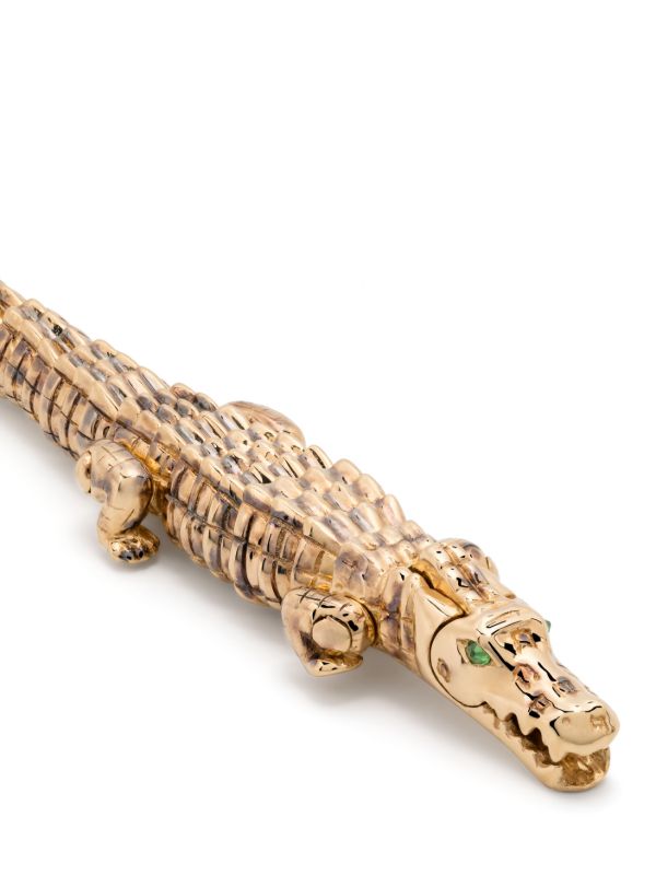 Bibi Van Der Velden 18K Yellow Gold Alligator Wrap Tsavorite Bracelet | Browns Fine Bracelets