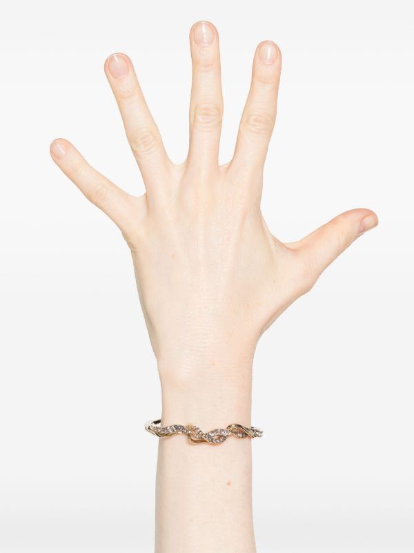 Bibi Van Der Velden 18K Yellow Gold Vapour Diamond And Spinel Bangle | Browns Fine Bracelets