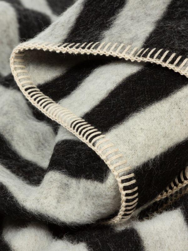 BLACKSAW Black Stills Heirloom Striped Blanket | Browns Blankets & Throws