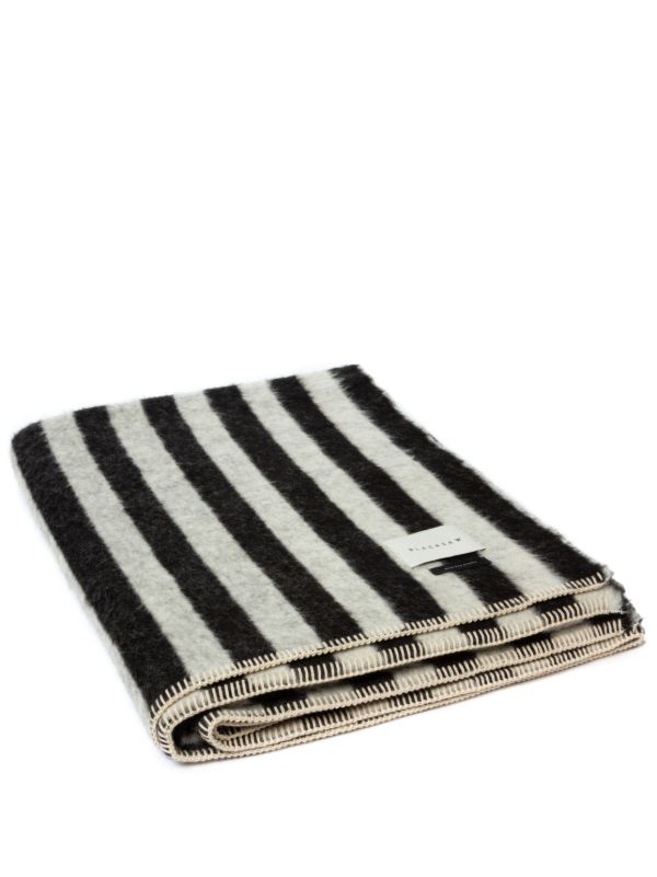 BLACKSAW Black Stills Heirloom Striped Blanket | Browns Blankets & Throws