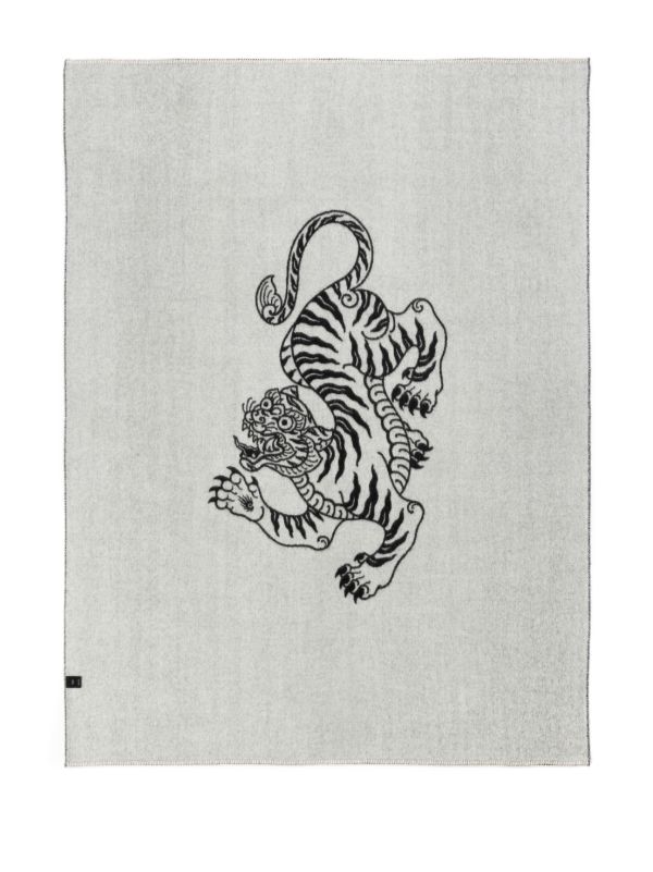 BLACKSAW Black Voodoo Tiger Reversible Blanket | Browns Blankets & Throws