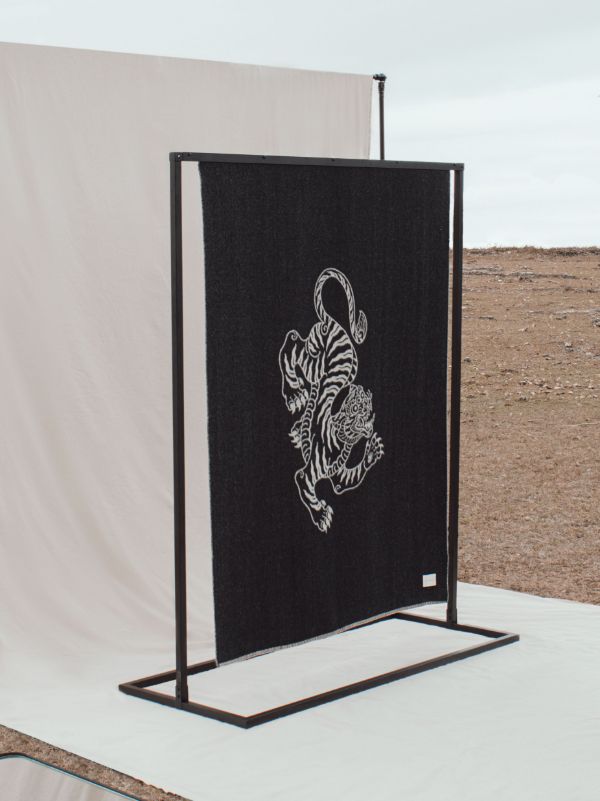 BLACKSAW Black Voodoo Tiger Reversible Blanket | Browns Blankets & Throws