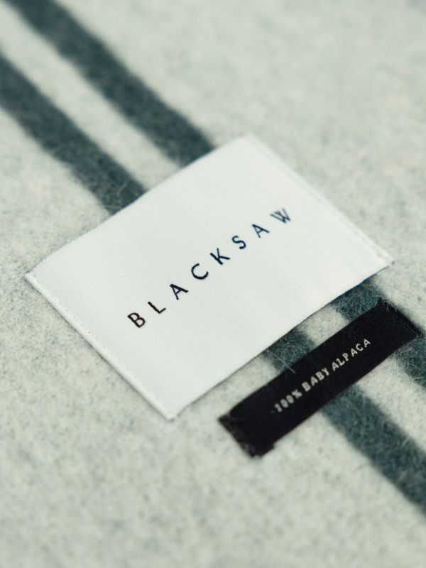 BLACKSAW Green Straits Reversible Alpaca Wool Blanket | Browns Blankets & Throws