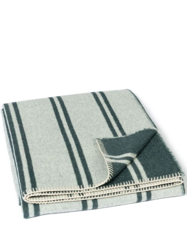 BLACKSAW Green Straits Reversible Alpaca Wool Blanket | Browns Blankets & Throws