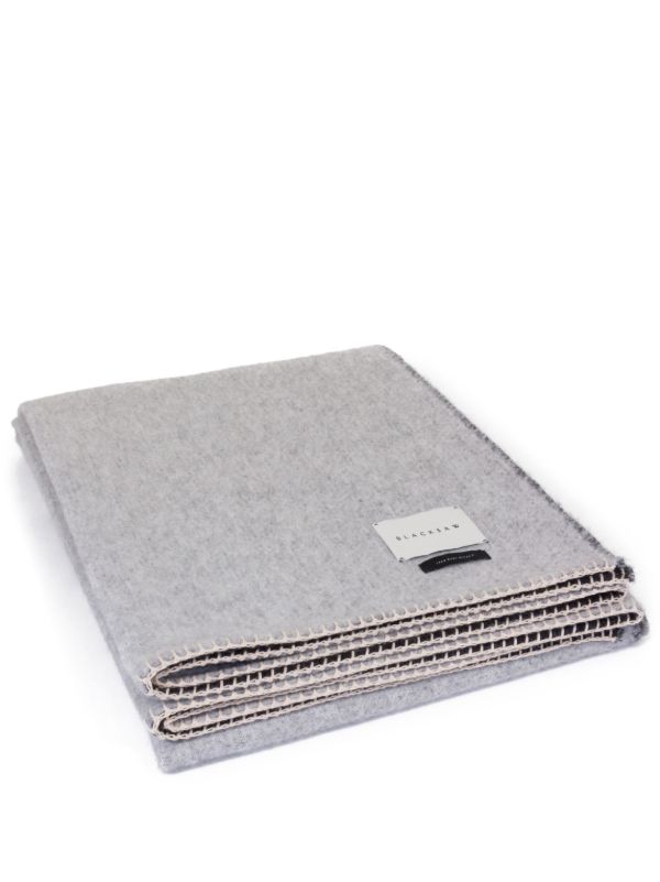 BLACKSAW Grey Peyote Snake Print Blanket | Browns Blankets & Throws