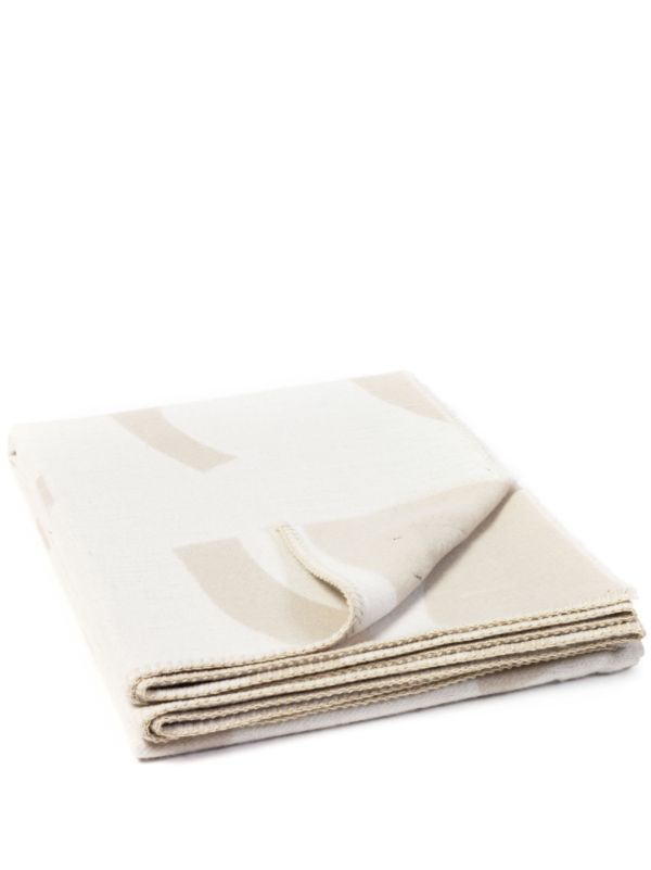 BLACKSAW Neutral Visions Reversible Blanket | Browns Blankets & Throws