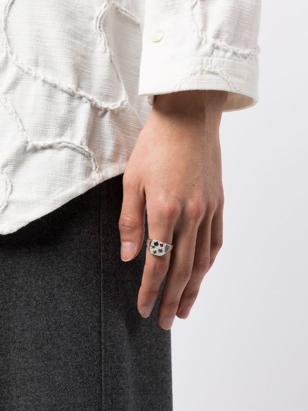 Bleue Burnham Sterling Silver Hanging Basket Sapphire Ring | Browns Rings