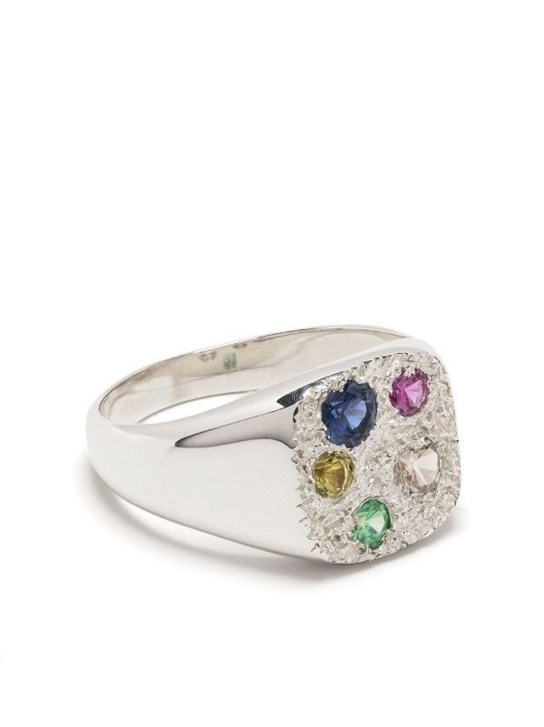 Bleue Burnham sterling silver Hanging Basket sapphire ring | Browns Rings