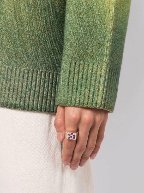 Bleue Burnham Sterling Silver The Rose Garden Sapphire Ring | Browns Rings