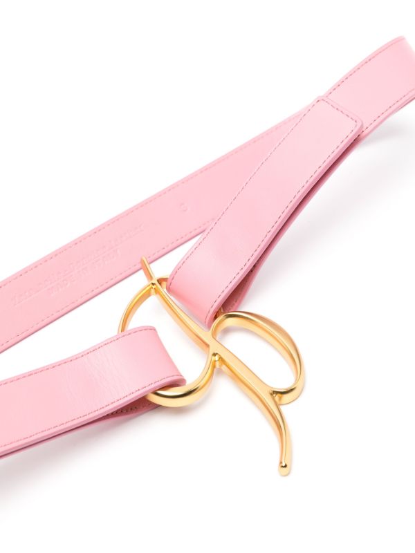 Blumarine Pink Logo-Buckle Leather Belt | Browns Belts