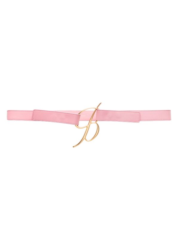 Blumarine Pink Logo-Buckle Leather Belt | Browns Belts