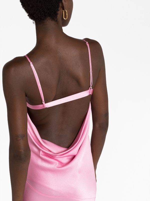 Blumarine Pink Rose Appliqué Maxi Dress | Browns Cocktail & Party Dresses