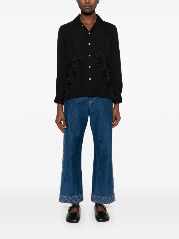 BODE Black Midnight Daffodil Shirt | Browns Shirts