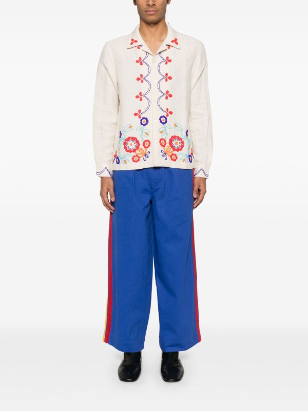 BODE Blue Metropolitan Trousers | Browns Regular-Fit & Straight Leg Pants