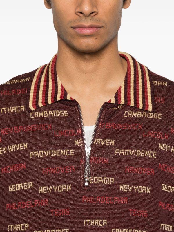 BODE Brown Gridiron Polo Shirt | Browns Polo Shirts