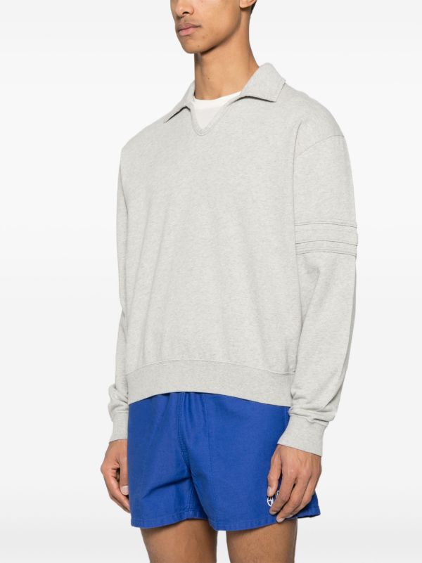 BODE Grey Cotton Polo Sweatshirt | Browns Sweatshirts