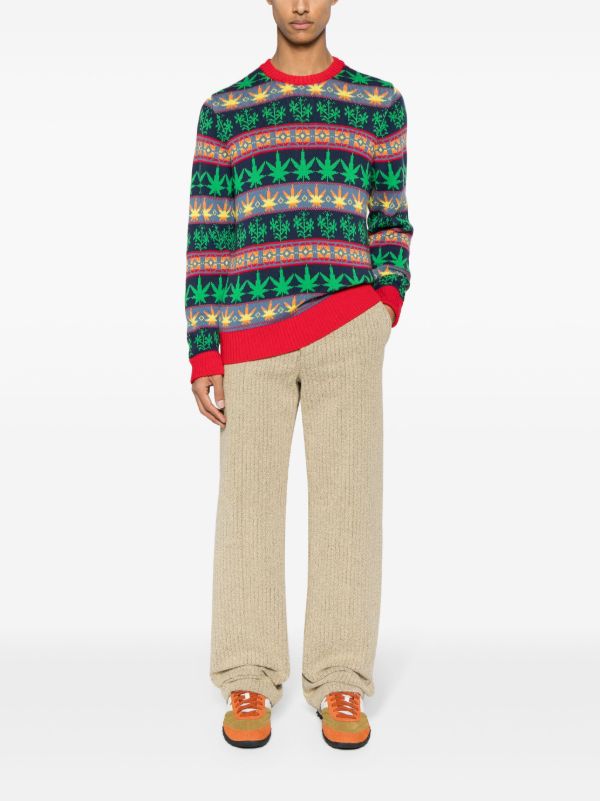 BODE Multicolour Marin Patterned-Jacquard Cotton Sweater | Browns Knitted Sweaters