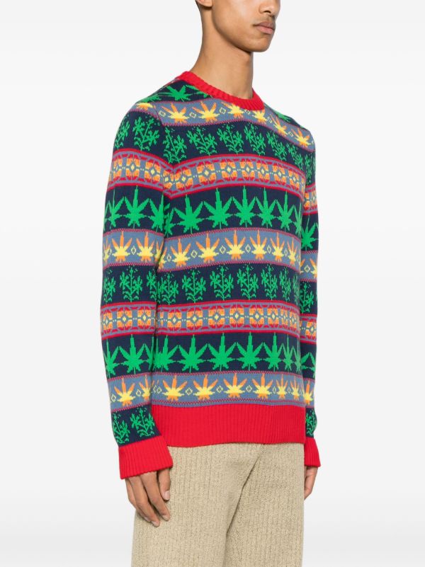 BODE Multicolour Marin Patterned-Jacquard Cotton Sweater | Browns Knitted Sweaters
