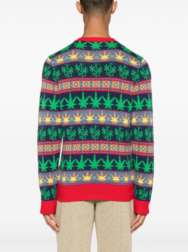 BODE Multicolour Marin Patterned-Jacquard Cotton Sweater | Browns Knitted Sweaters