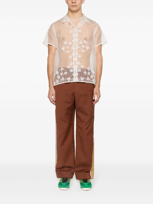 BODE White Ivy Embroidered Silk Shirt | Browns Shirts