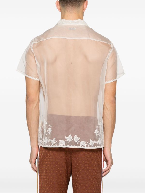 BODE White Ivy Embroidered Silk Shirt | Browns Shirts