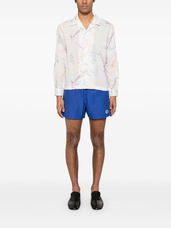 BODE White Signature Scrawl Shirt | Browns Shirts