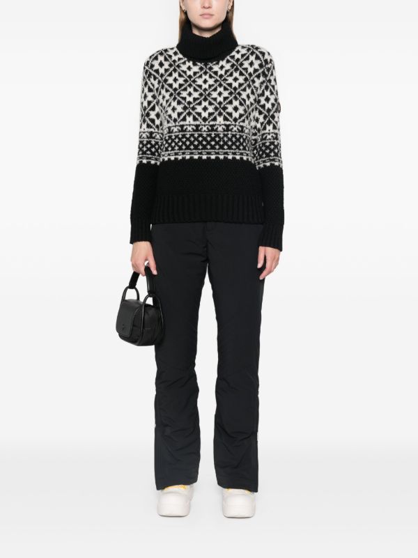 BOGNER Intarsia-Knit Roll-Neck Sweater | Browns Knitted Sweaters
