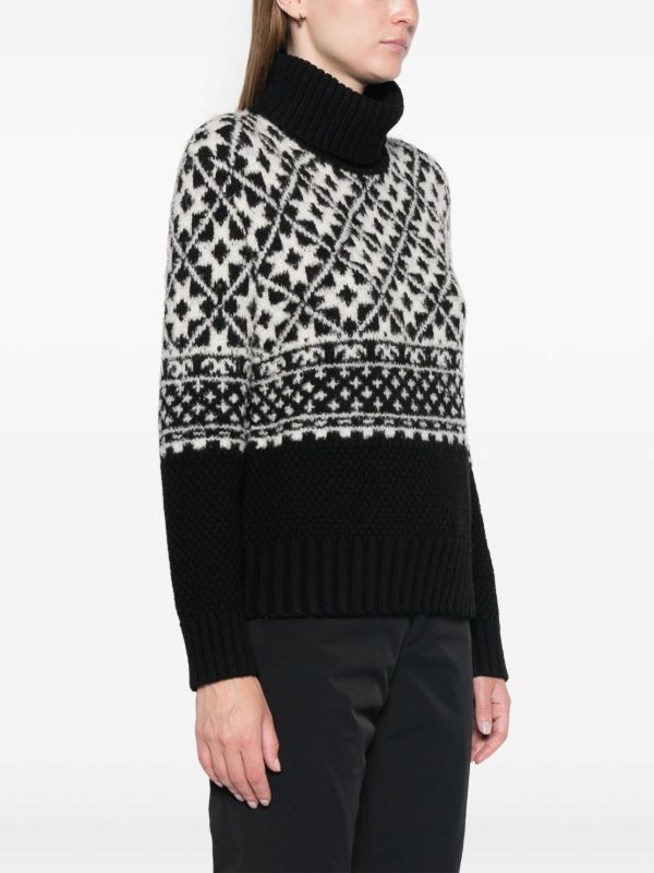 BOGNER Intarsia-Knit Roll-Neck Sweater | Browns Knitted Sweaters