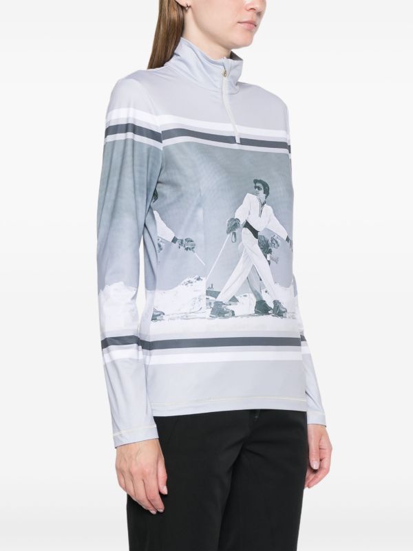 BOGNER Printed Half-Zip Ski Top | Browns Ski Tops