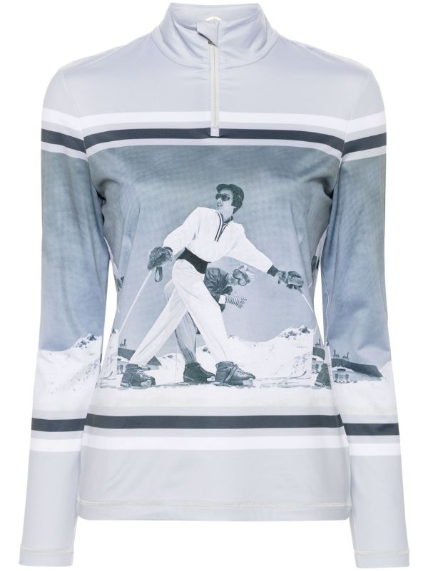BOGNER Printed Half-Zip Ski Top | Browns Ski Tops